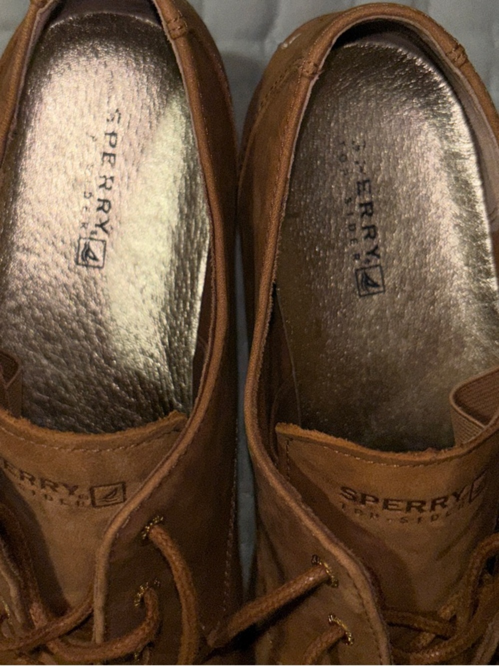 Sperry Women’s Tan Nubuck Leather Lace Up Oxford Shoes - 7.5 - Picture 6 of 7